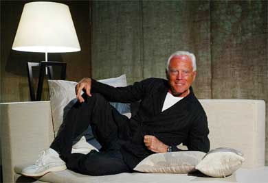 Giorgio Armani i sitt hem