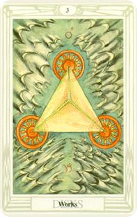 Tre i pentagram i tarot, three of pentacles