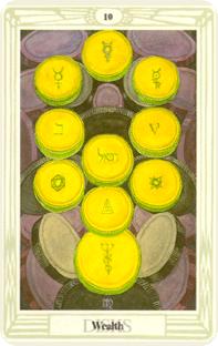 Tio pentagram i tarot, ten of pentacles