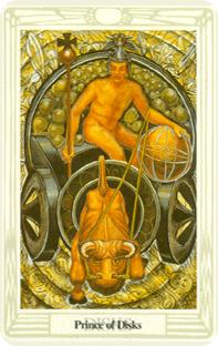 Riddare i pentagram i tarot, knight of pentacles