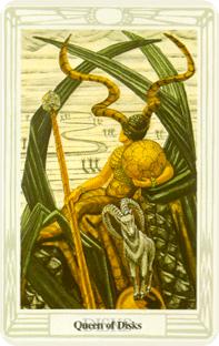 Drottning i pentagram i tarot, queen of pentacles