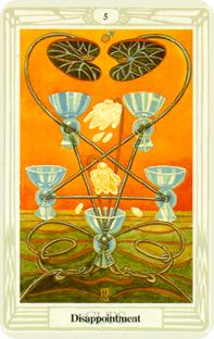 Fem bägare i tarot, five of cups