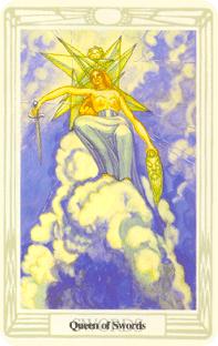 Drotnting i svärd i tarot, queen of swords