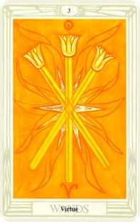 Tre stavar i tarot, three of wands