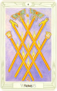 Sex stavar i tarot, six of wands