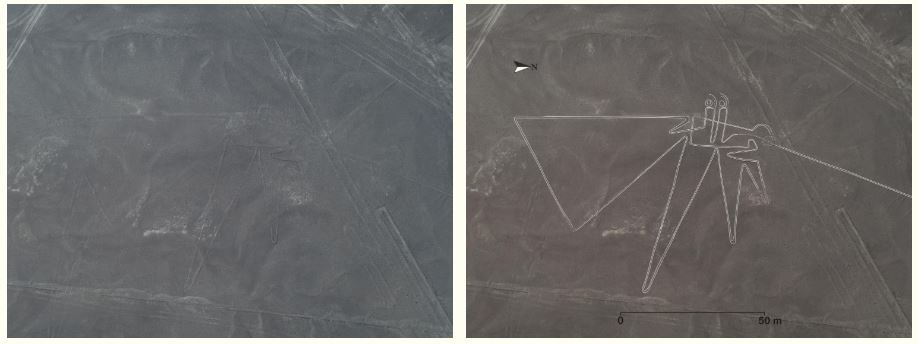 AI hittar ny människoliknande Nasca-linje (geoglyf) i Peru