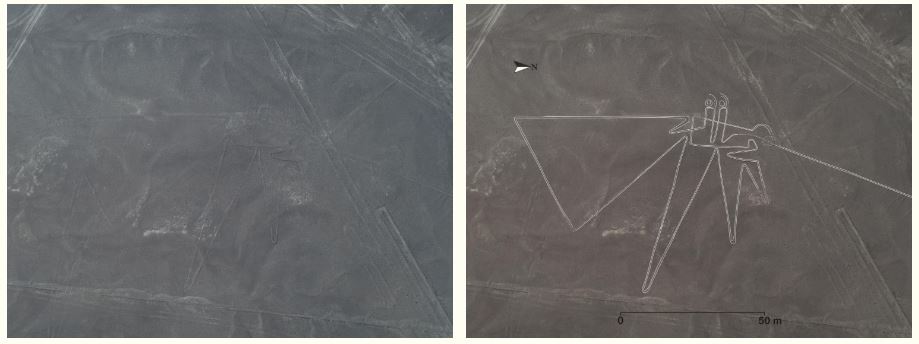 AI hittar ny människoliknande Nasca-linje (geoglyf) i Peru