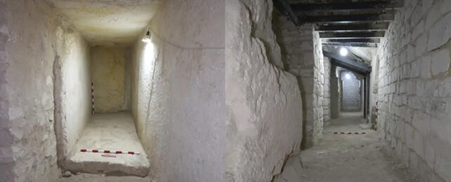 Dolda kammare har upptäckts i sönderfallande pyramid